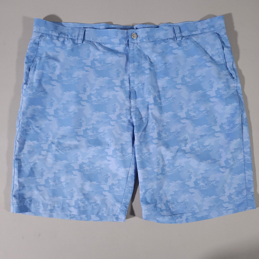 Peter Millar Performance Shorts Mens 44 Blue Camo Crown Sport MS21EP04